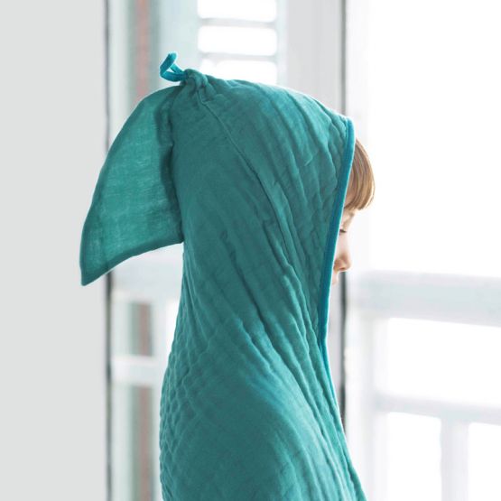 Bath Cape - Shark in Teal (Personalisable)