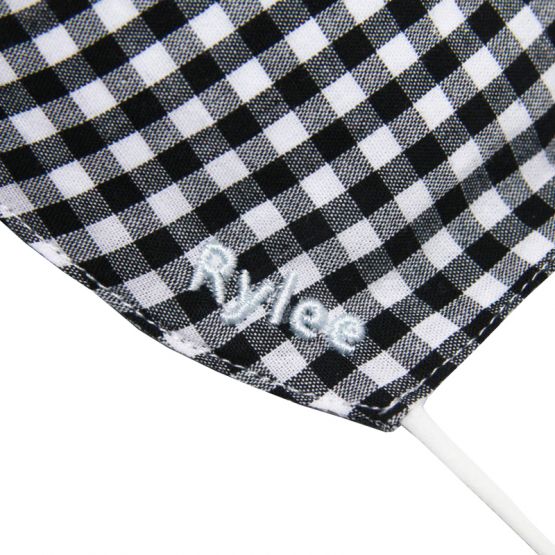 Reusable Kids & Adult Mask in Black Gingham (Personalisable)