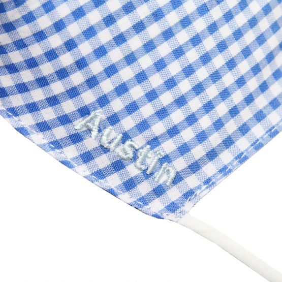 Reusable Kids & Adult Mask in Blue Gingham (Personalisable)