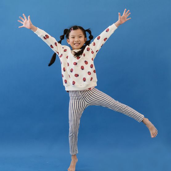 Made For Play - Kids Leggings in Blue Stripes