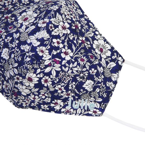 Reusable Kids & Adult Mask in Blue Botanical Print (Personalisable)