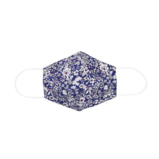 Reusable Kids & Adult Mask in Blue Botanical Print (Personalisable)