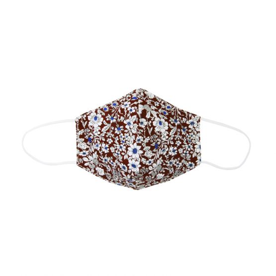 Reusable Kids & Adult Mask in Maroon Botanical Print (Personalisable)