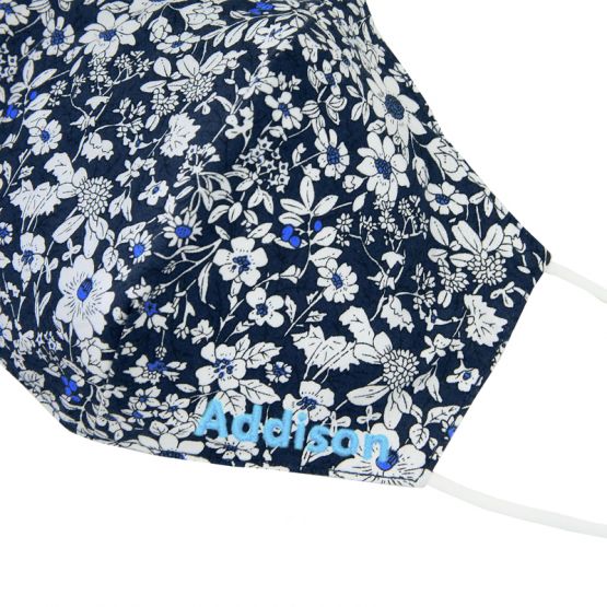Reusable Kids & Adult Mask in Midnight Botanical Print (Personalisable)