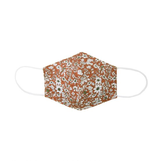 Reusable Kids & Adult Mask in Orange Botanical Print (Personalisable)