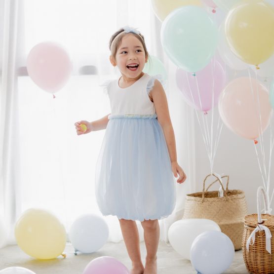 *Bestseller* Flower Girl Series - Bubble Dress in Blue