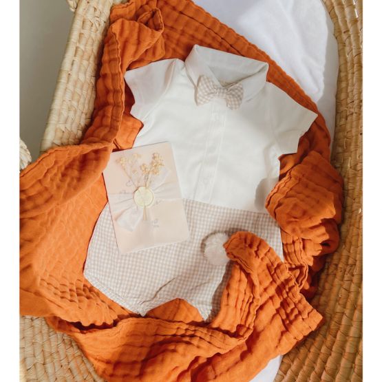 Keepsake Baby Blanket in Caramel (Personalisable)