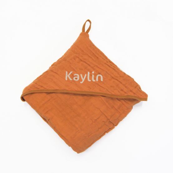 Bath Cape in Caramel (Personalisable)
