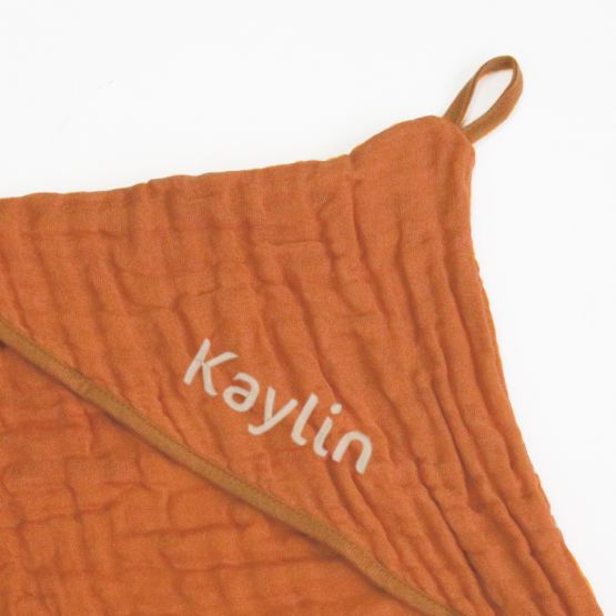 Bath Cape in Caramel (Personalisable)