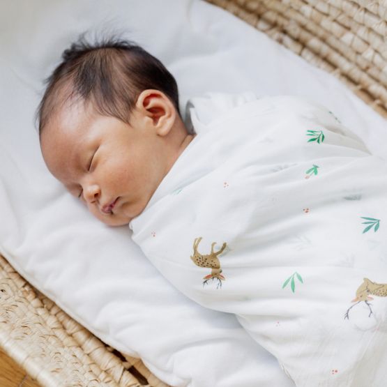 Baby Organic Swaddle - Deer (Personalisable)