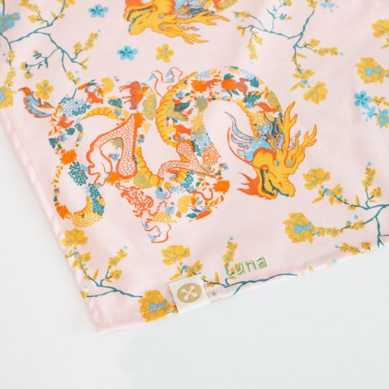 Dragon Series - Pet Bandana in Pink Floral (Personalisable)