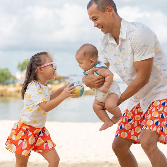 Resort Series - Girls Skorts in Beach Ball Print