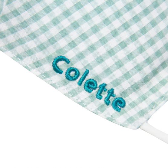 Reusable Kids & Adult Mask in Green Gingham (Personalisable)