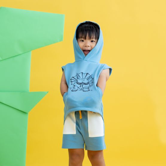 Made for Play - Kids Shorts with Contrast Pockets in Blue