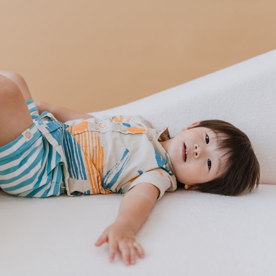 Resort Series - Kids Terry Shorts in Blue Stripes