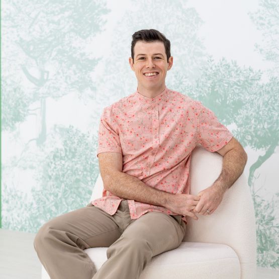 Chinese Motif Series - Men's Shirt in Pink (Personalisable)