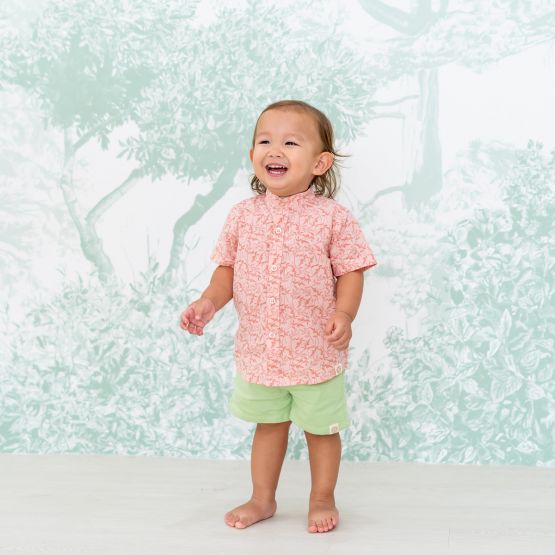 Spring Series - Boys Shirt in Pink (Personalisable)