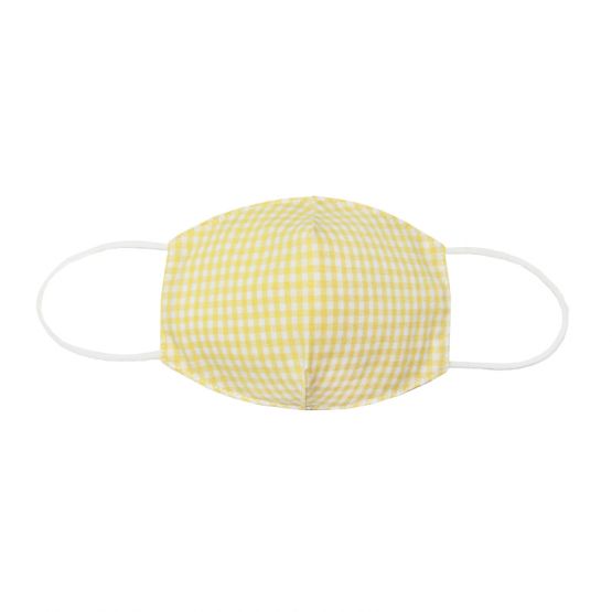 Reusable Kids & Adult Mask in Yellow Gingham (Personalisable)