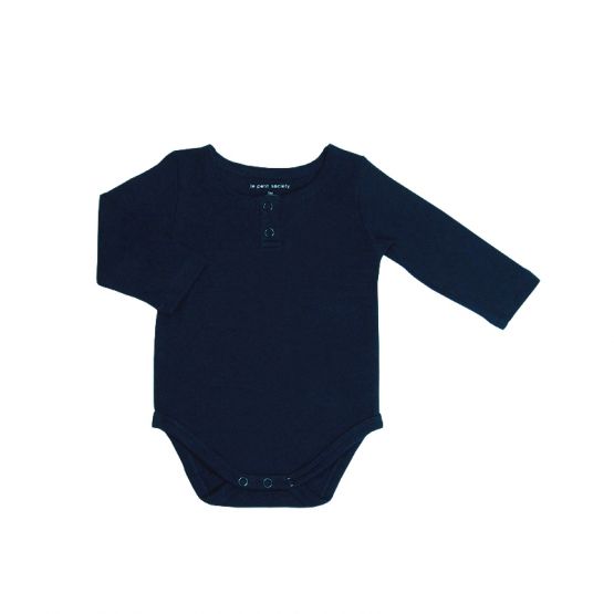 Long Sleeves Navy Baby Onesie (Personalisable)