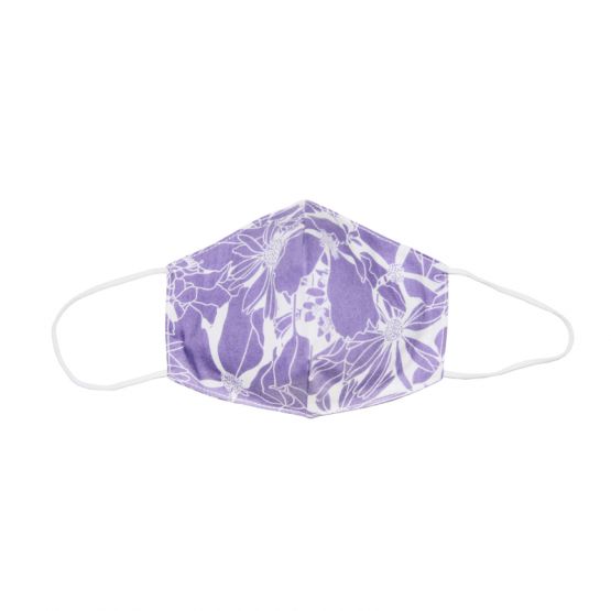 Reusable Kids & Adult Mask in Purple Bloom Print (Personalisable)