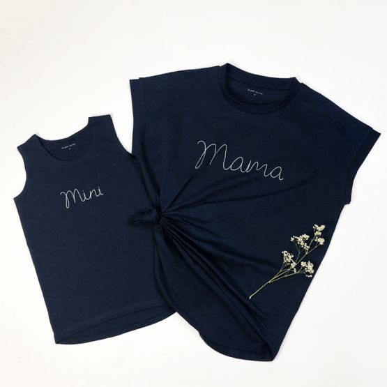 Family Tees - Mini Kids Tank in Navy