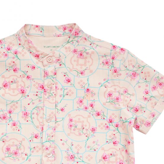 Chinese Motif Series - Boys Shirt in Beige (Personalisable)
