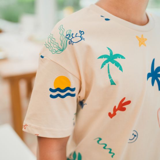 Resort Series - Kids Boxy Tee in Paradise Print