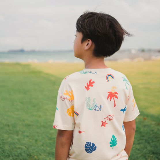 Resort Series - Kids Boxy Tee in Paradise Print