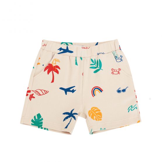 Resort Series - Kids Ribbed Shorts in Paradise Print
