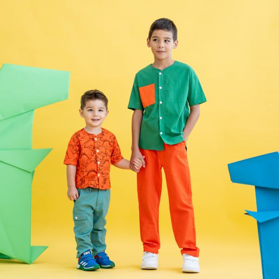 Made for Play - Boys Wide-Pocket Shirt in Green