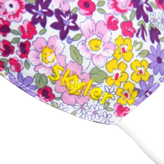 Reusable Kids & Adult Mask in Purple Garden Print (Personalisable)