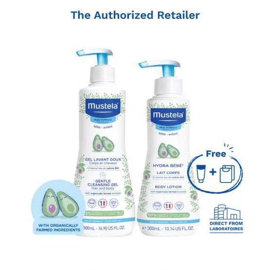 *Special* Clean & Hydrate Set - Gentle Cleansing Gel + Hydra Bebe Body Lotion by Mustela