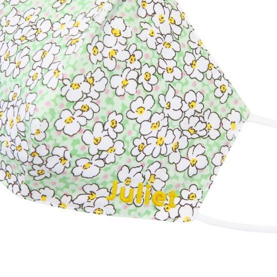 Reusable Kids & Adult Mask in Green Sakura Print (Personalisable)