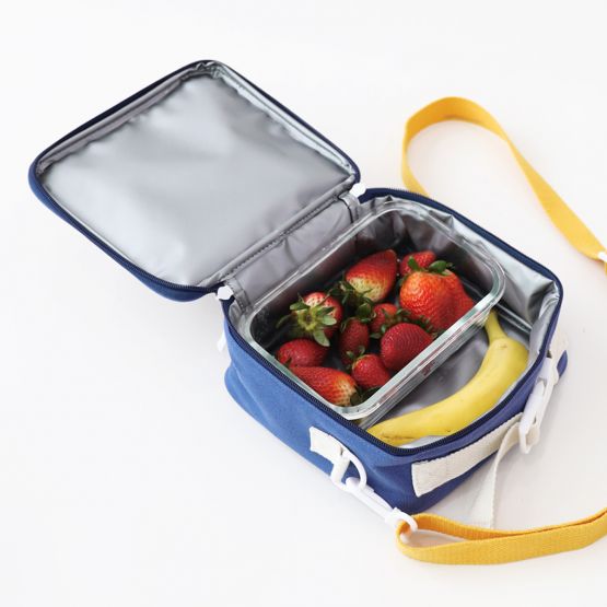 Thermal Snack Bag in Blue Stripes
