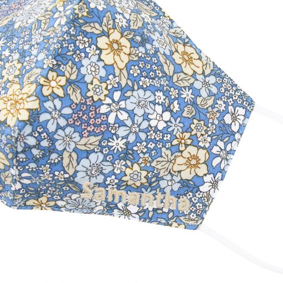Reusable Kids & Adult Mask in Sapphire Spring Bloom Print (Personalisable)