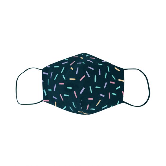 Reusable Kids & Adult Mask in Sprinkles Print (Navy) (Personalisable)