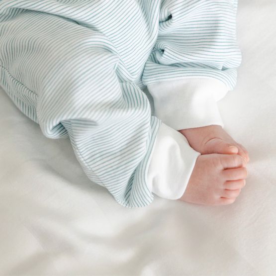 Baby Organic Leggings in Blue Stripes
