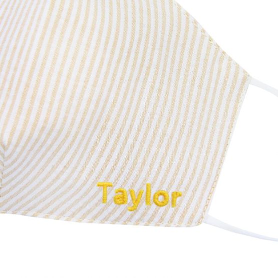 Reusable Kids & Adult Mask in Beige Stripes (Personalisable)