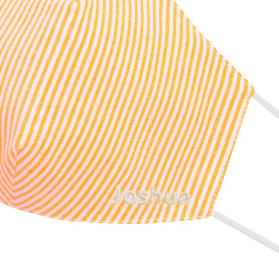 Reusable Kids & Adult Mask in Neon Orange Stripes (Personalisable)