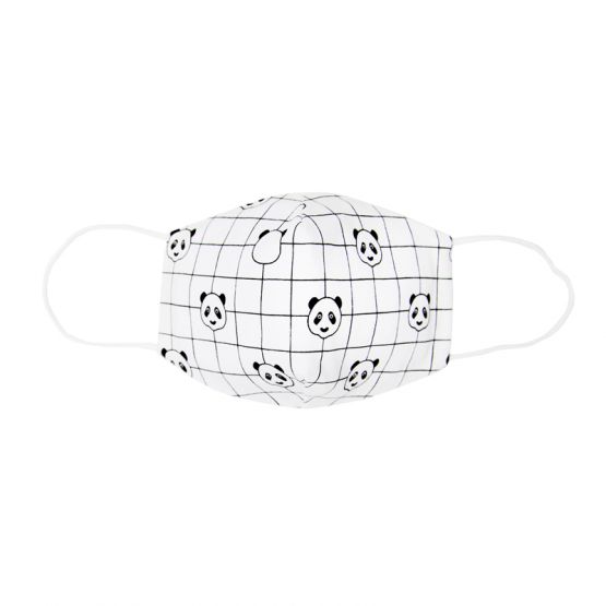 Reusable Kids & Adult Mask in Panda Grid Print (Personalisable)