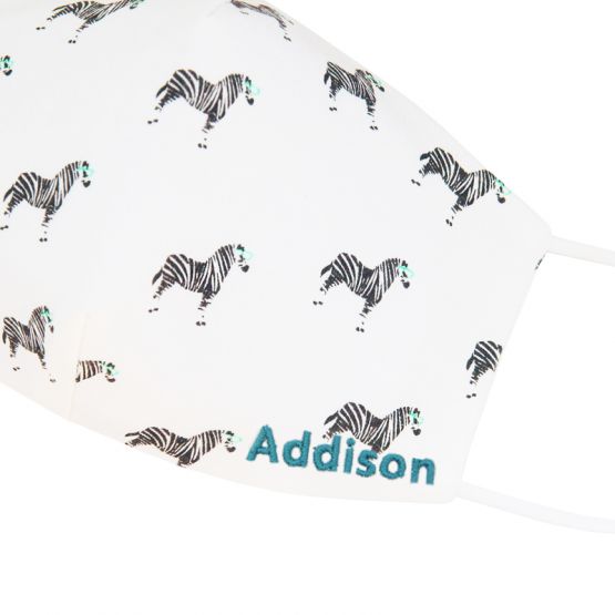 Reusable Kids & Adult Mask in Black Zebra Print (Personalisable)